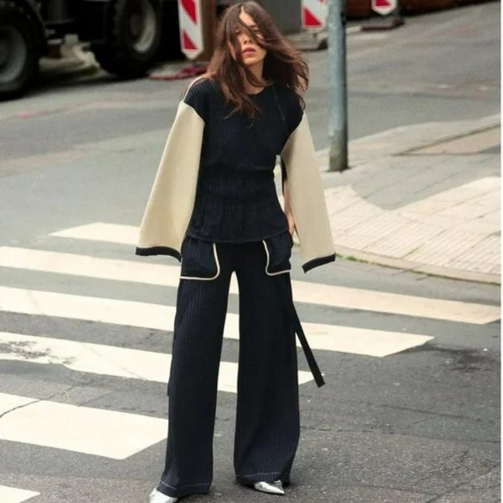 ZARA MIXED STRIPED PANTS